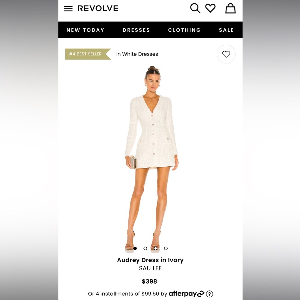 Sau Lee Audrey Dress in Ivory